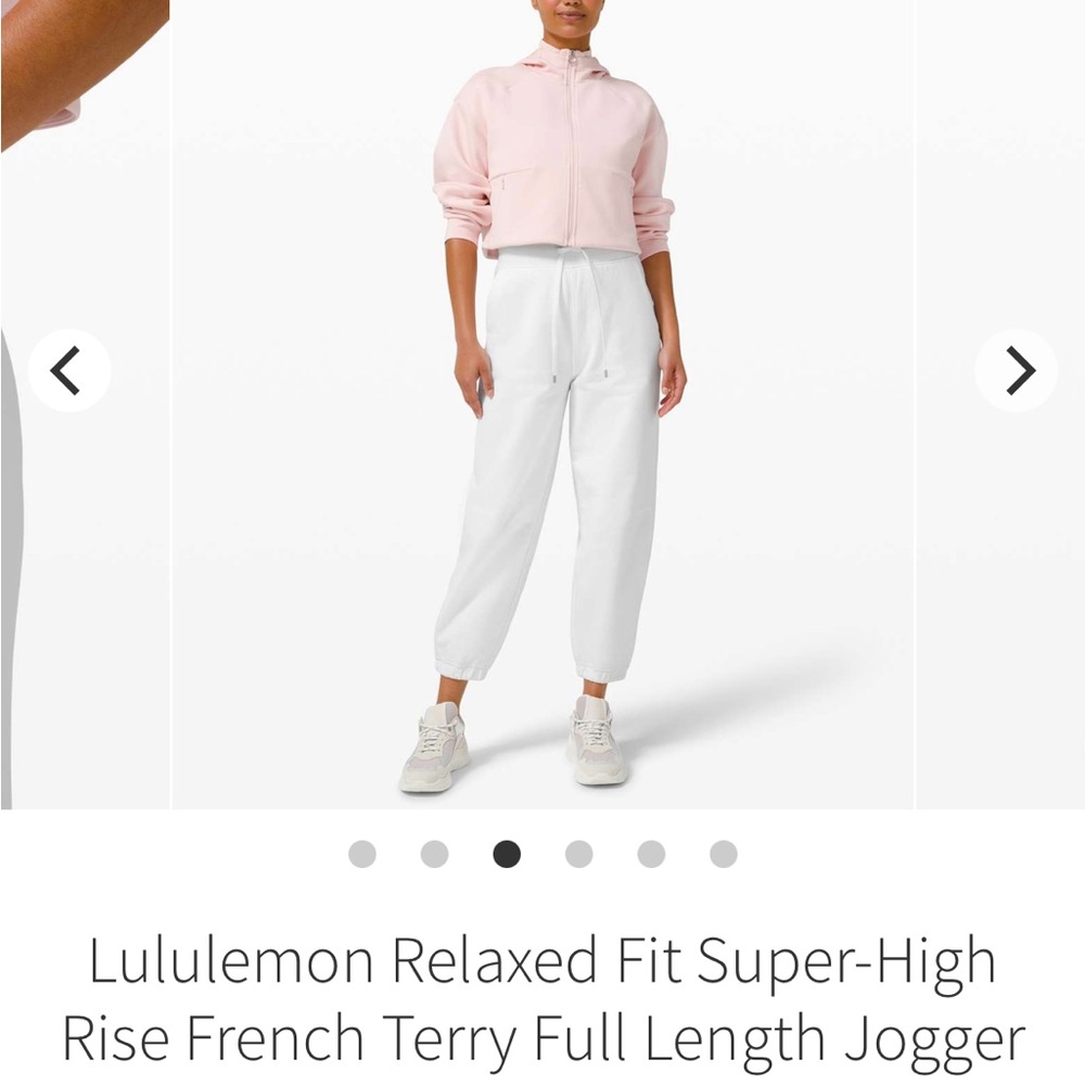 *SOLD* LULULEMON: Relaxed fit Super-High Rise French Terry Full Length Jogger